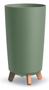 PROSPERPLAST Květináč - GRACIA TUBUS SLIM Průměr: 19,5 cm, Barva: světle šedá