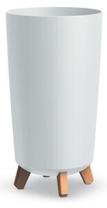 PROSPERPLAST Květináč - GRACIA TUBUS SLIM Průměr: 19,5 cm, Barva: světle šedá