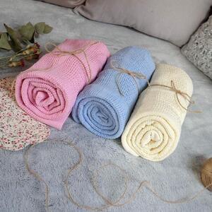 Dětská pletená deka 70x90 cm - růžová