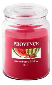 Provence Vonná svíčka ve skle 95 hodin jahoda a meloun