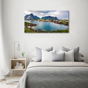 Moderní skleněný obraz z fotografie Lofoty v Norsku osh-151856257