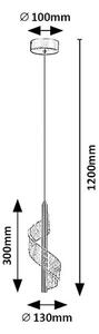 RABALUX 72414 Zofrael závěsné svítidlo D130mm LED 6W/950/550lm 3000K zlatá, průhledná