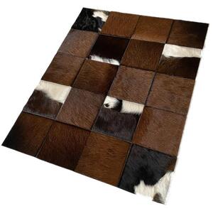 Kožený koberec Aros brown and white M - rezervace M