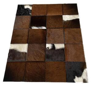 Kožený koberec Aros brown and white M - rezervace M
