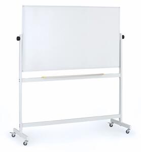 Mobilní otočná magnetická tabule, lakovaný povrch, 1500 x 900 mm
