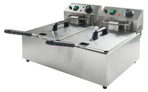 Profesionální elektrická fritéza, 2× 6 l, 2× 2500 W