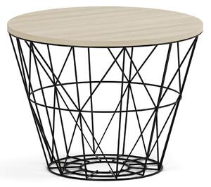 Kulatý konferenční stolek STILO, průměr 60 cm, dub přírodní