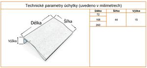 L-design Nábytková úchytka LINE - Rovná černá hluboký mat Rozměr úchytky (mm): 72