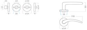 AC-T SERVIS Dveřní klika VIOLA bílá - kulatá rozeta Provedení kliky: Koule/klika - pravá