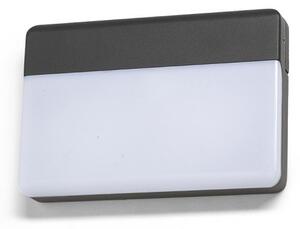 RED R13756 Svítidlo GAVIN nástěnná antracitová mléčný akryl 230V LED 13W IP65 3000K - RED - DESIGN RENDL