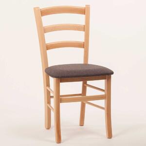 Stima Židle PAYSANE s čalouněným sedákem Odstín: Buk, Látky: LUX antracit 6