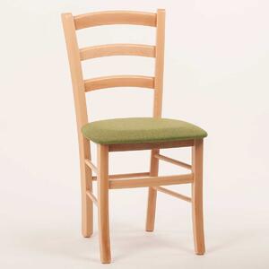 Stima Židle PAYSANE s čalouněným sedákem Odstín: Buk, Látky: LUX zelená 18