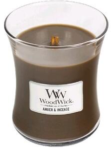 Střední vonná svíčka WoodWick, Amber & Incense
