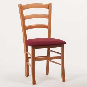 Stima Židle PAYSANE s čalouněným sedákem Odstín: Olše, Látky: LUX bordo 15