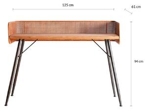 Pracovní stůl trikane 124 x 62 cm hnědý