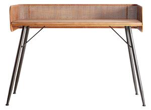 MUZZA Pracovní stůl trikane 124 x 62 cm hnědý