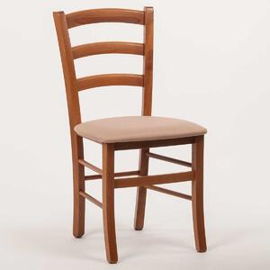 Stima Židle PAYSANE s čalouněným sedákem Odstín: Rustikál, Látky: LUX cappuccino 24