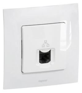 Legrand - Ethernetová zásuvka RJ45 s rámečkem NILOE bílá