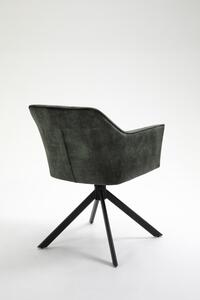 Dizajnová židle Loft zelená otočná