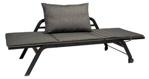 Stern Sofa/lehátko Novi, Stern, 203x79x65 cm, rám lakovaný hliník graphite, výplet textilen silver grey, venkovní látka Slate grey