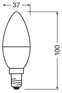 LED Antibakteriální žárovka B40 E14/4,9W/230V 6500K - Osram