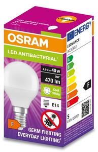 LED Antibakteriální žárovka P40 E14/4,9W/230V 4000K - Osram