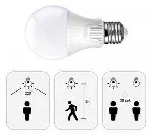 LED Žárovka se senzorem E27/9W/230V 6500K
