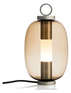 Ethimo Stojací LED lampa Lucerna, Ethimo, 19x19x34 cm, rám hliník, sklo barva Fumé, napájení kabelem
