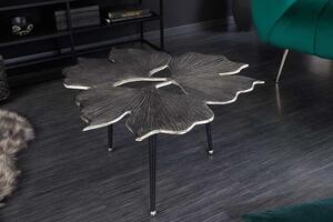 Invicta interior Konferenční stolek Ginkgo leafs 75cm Stříbrná 41792