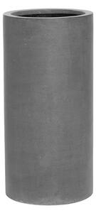 Pottery Pots Venkovní květináč kulatý Klax M, Grey (barva šedá), kolekce Natural, kompozit Fiberstone, průměr 30 cm x v 60 cm, objem cca 42 l
