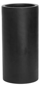 Pottery Pots Venkovní květináč kulatý Klax M, Black (barva černá), kolekce Natural, kompozit Fiberstone, průměr 30 cm x v 60 cm, objem cca 42 l