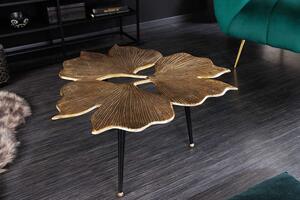 Invicta interior Konferenční stolek Ginkgo leafs 75cm Zlatá 41791
