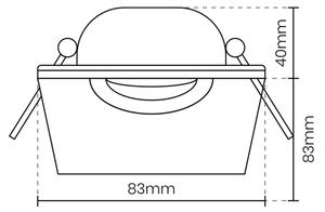 Podhledové svítidlo EYE 1xGU10/25W/230V hranatý bílá
