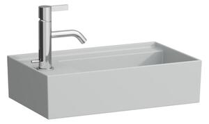 Umývátko Laufen Kartell 46x28 cm šedá mat bez otvoru pro baterii, bez přepadu H8153357591121