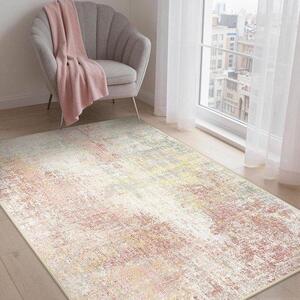 Koberec 120 x 170 cm - Korálová barva - Abstraktní design - Moderní a stylový - Luxento