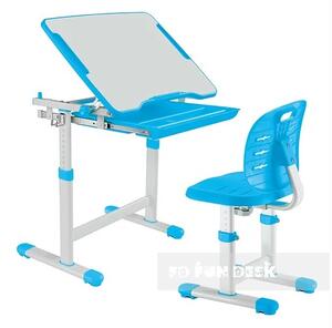 Rostoucí stůl PICCOLINO III | blue se židlí