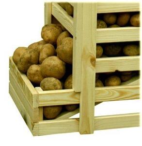 Dřevěný regál na brambory RZ-01 70x54x40 - borovica