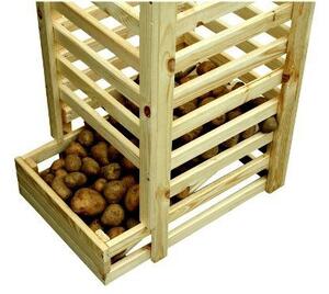 Dřevěný regál na brambory RZ-01 70x54x40 - borovica