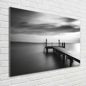 Foto obraz skleněný horizontální Molo nad jezerem osh-179985684