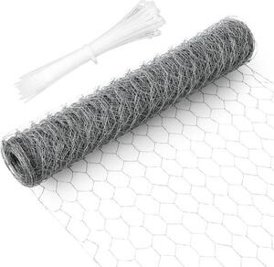 Králícký plot 0.4 x 12 m - Hexagonální galvanizovaný drát - světlé kovové mřížky - Ochrana zahrad pro domácí zvířata - ShopFlot