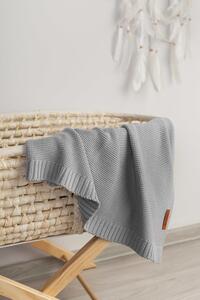 Sensillo Dětská deka bambusovo-bavlněná 80x100 cm šedá