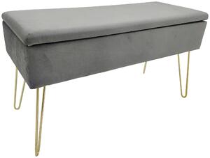TRUHLOVÁ LAVICE, textil, 75/42/30 cm Echtwerk - Taburety, Online Only