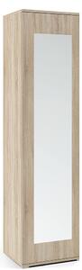 Šatní skříň se zrcadlem, 45 cm Dekor dřeva: Sonoma - eTapik
