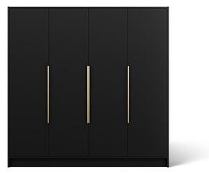 ADRK Šatní skříň Palladio BG 200, černá/madlo zlaté