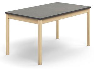AJ Produkty Stůl DECIBEL, 1400x800x720 mm, akustické linoleum, bříza/tmavě šedá