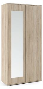 Šatní skříň se zrcadlem, 90 cm Dekor dřeva: Sonoma - eTapik