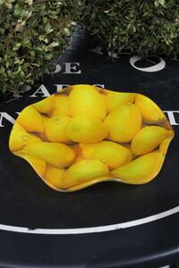 Žlutá miska na ovoce v citrónovém designu 24cm