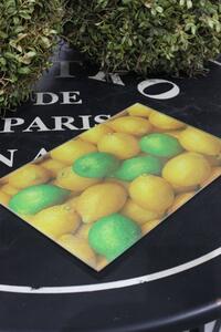 Žluto zelený tácek v citrónovém designu 29x19 cm