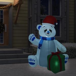 Vánoční nafukovací lední medvěd s LED dovnitř i ven 1,8 m
