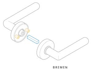 AC-T SERVIS Dveřní klika BREMEN bronz - kulatá rozeta Mechanizmus rozety: Kovová konstrukce, Provedení kliky: vč. rozety PZ - fabkový klíč